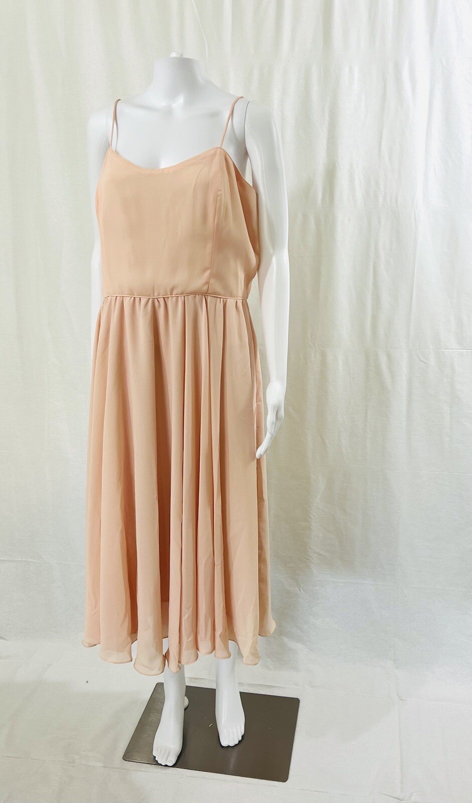 In the Mood Vintage Pink Peach dress And Jacket With White Lace Sz. 16