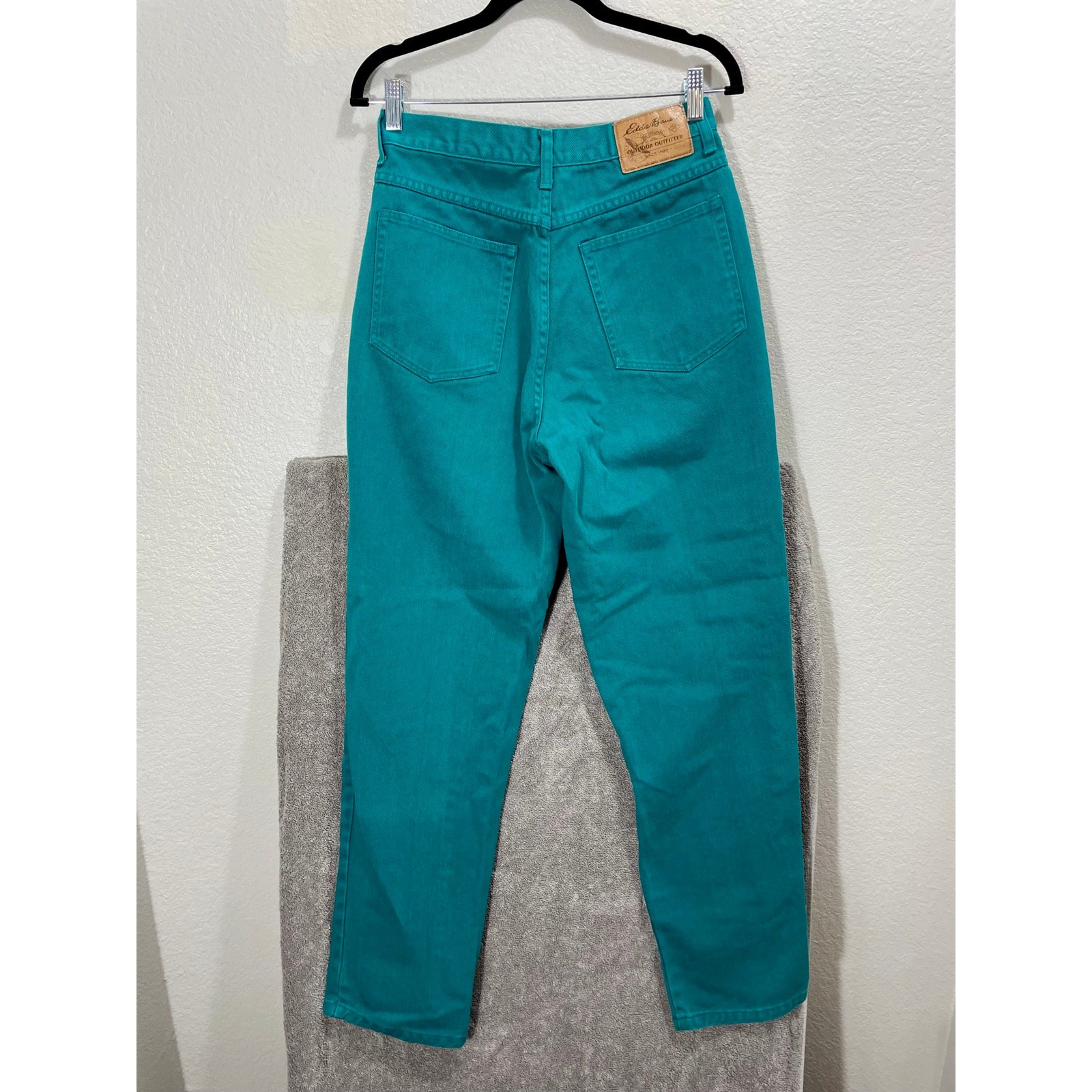 Vintage 80s Eddie Bauer Teal High-Waist Jeans 28″ Waist Outdoors Western
