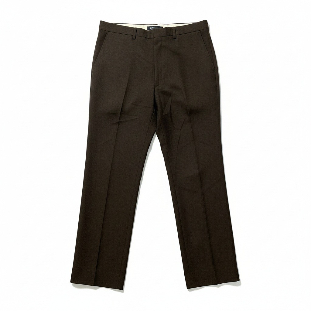 Haggar Brown Vintage Straight Leg Dress Pants, Flat Front Slacks, Woman’s 2XL