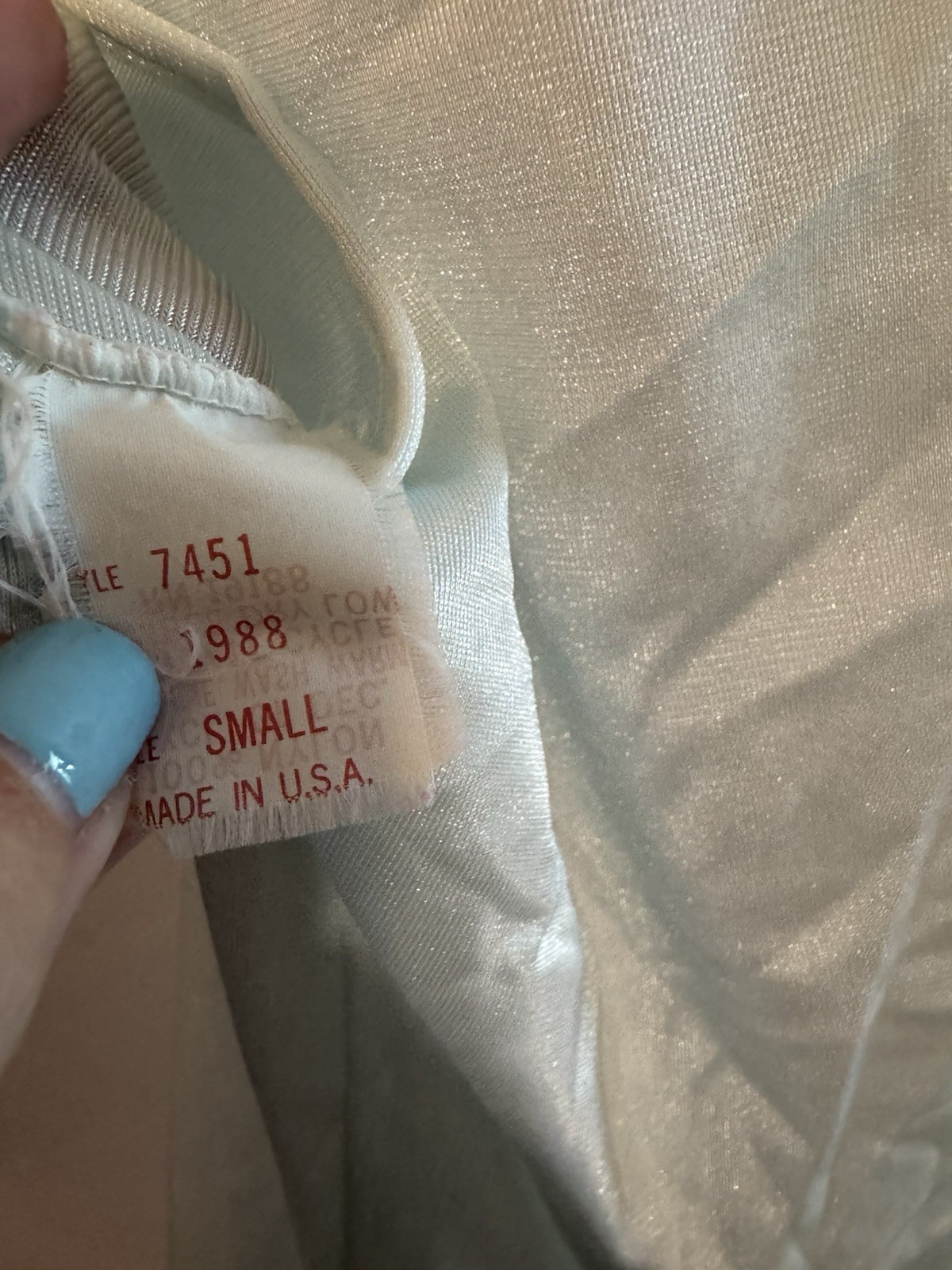 Vinatge Archdale Lingerie Small Blue Nylon Lace Floral Trim Sleepwear