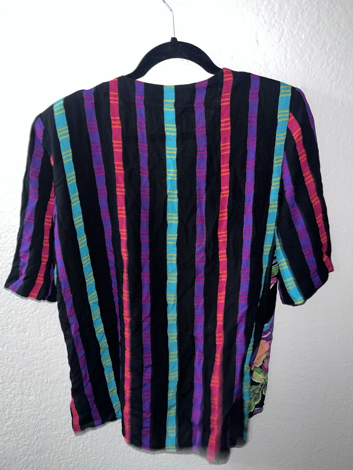 A.K.F New York Beautiful Vintage 80s/90s Color Block Top