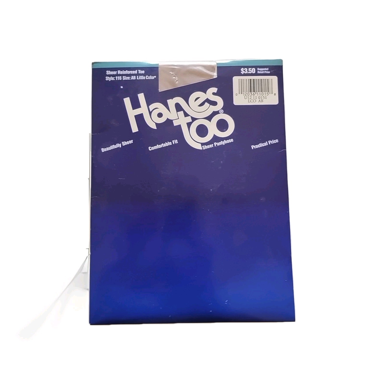 Vintage HANES TOO Size AB Little Color Sheer Reinforced Toe PantyHose Style 116