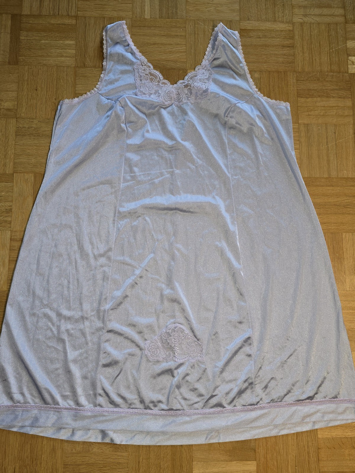 Gorgeous Lingerelle slip dress, size 48-50, sky blue, unworn * VINTAGE
