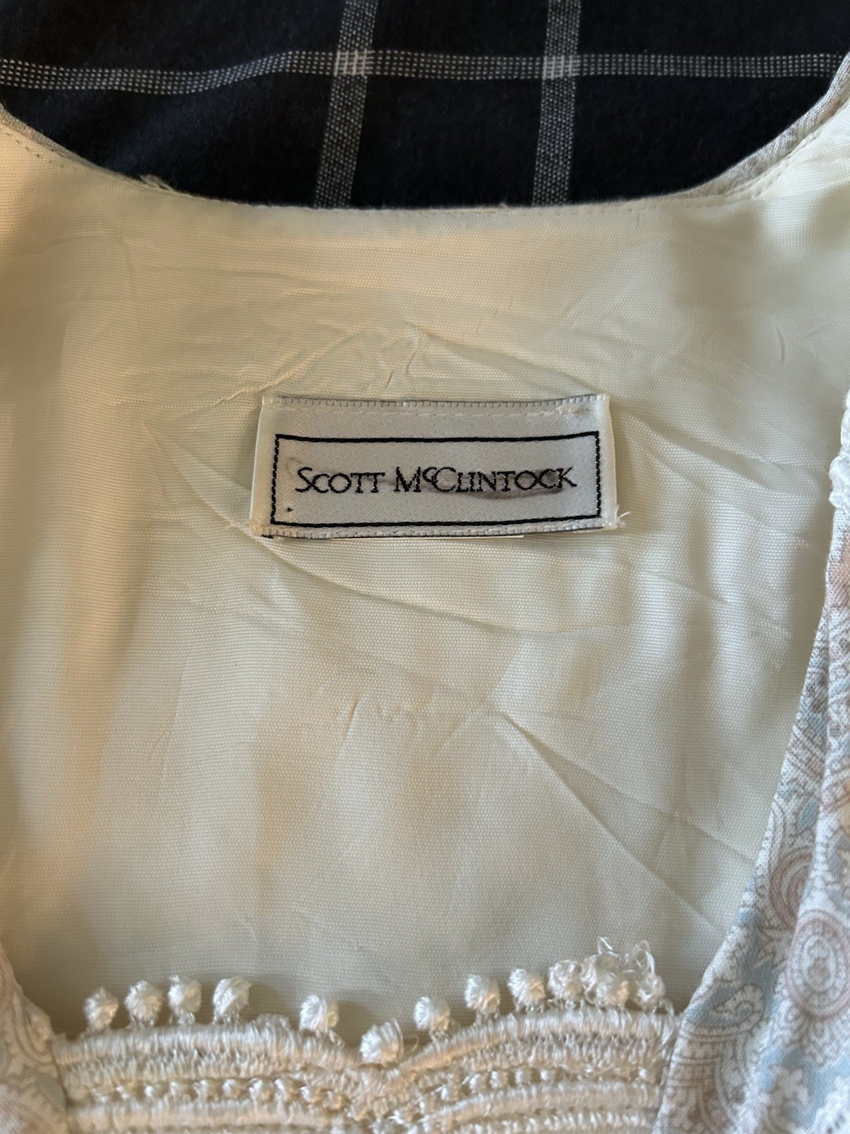 Vintage Scott McClintock 2 pc Set Skirt Top Soft Cream Spring Cottage Core Chic