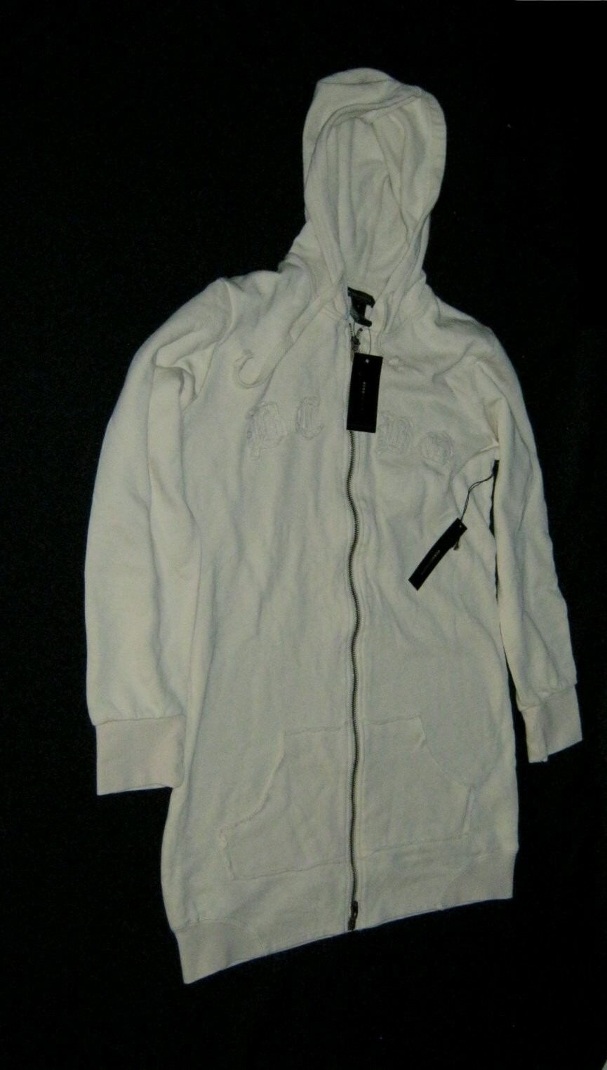 NWT BCBG MAXAZRIA Hoodie BEIGE S Tag 17″ Armpit to Armpit 26″ Neck to Waist