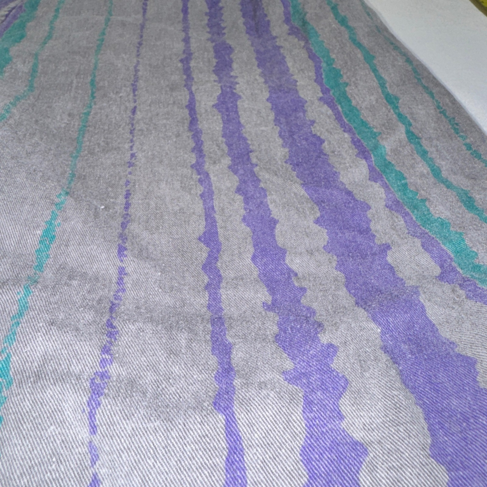 Vintage 80s/90s Gray Purple Striped Cotton Parachute Weightlifting Pants L 14-16