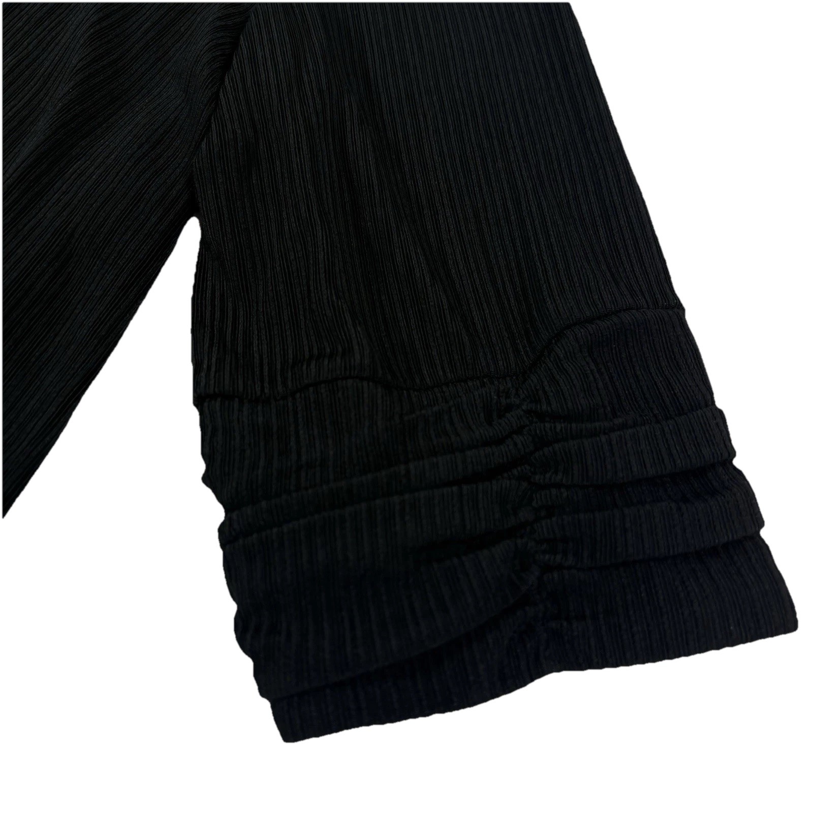 Vintage TanJay 3-Piece Set Black Ribbed Skirt Top Jacket Size S/P Beaded Neck