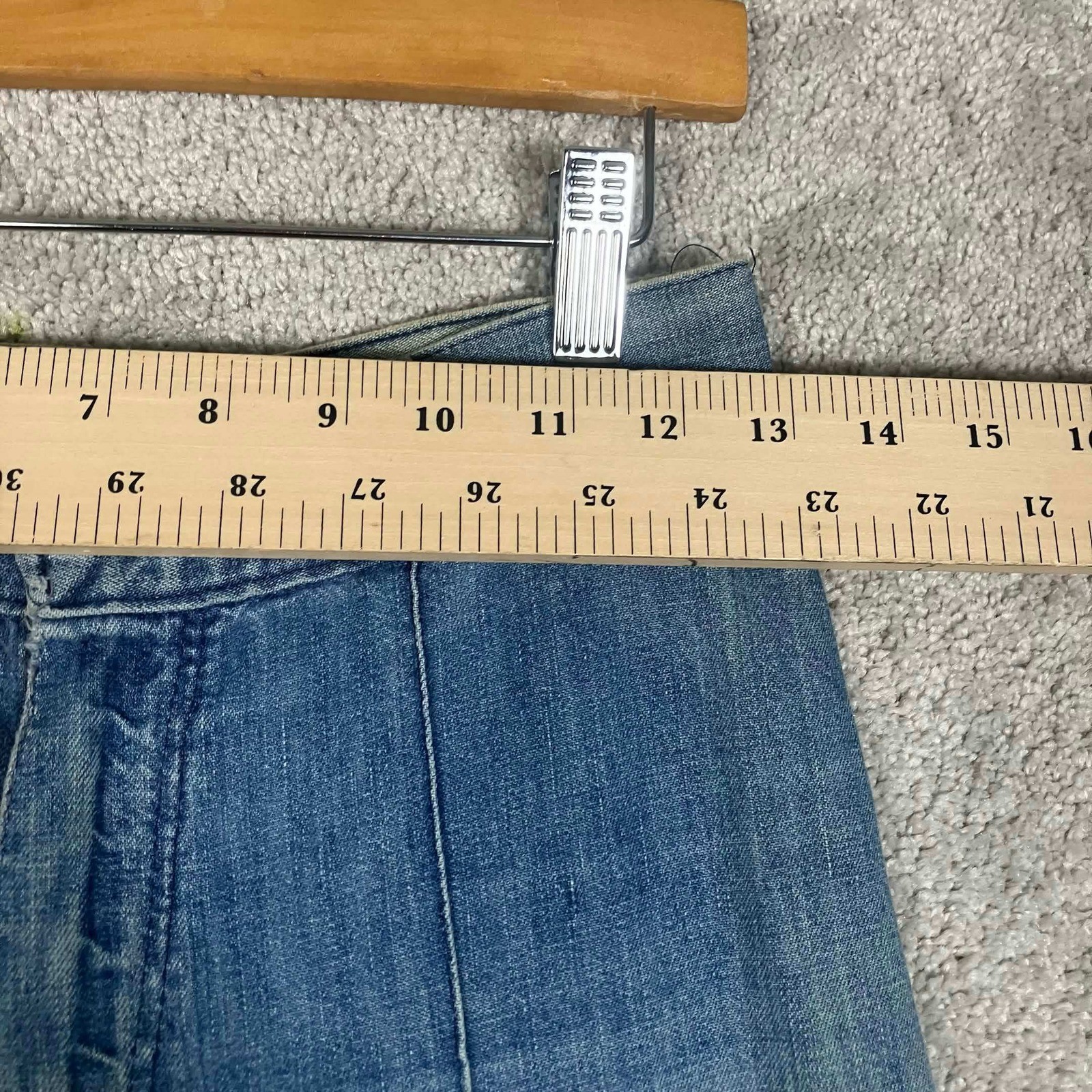 VTG 70s Wrangler Womens High Rise Wide Leg Jeans Blue Denim Scovill Zipper 26×27