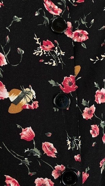 Vintage 1990s black pink romper XXL novelty print hats floral rayon plus size