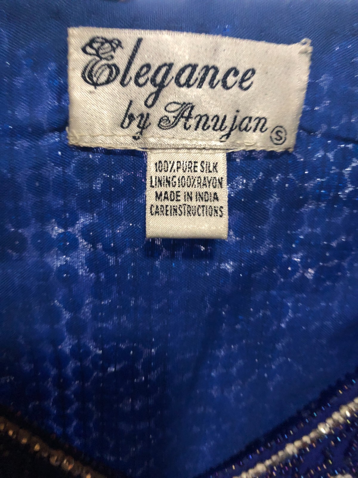 Elegagance brand by Anujan sequin beaded Dressy Evening Top sz S