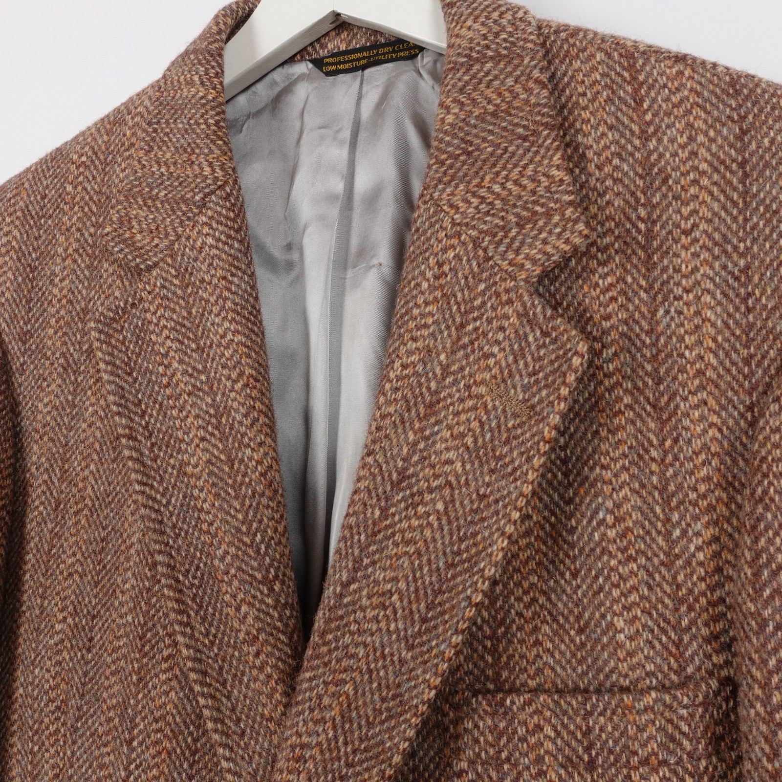 Harris Tweed Blazer Land’s End Charter Collection Herringbone Wool Jacket 42 R