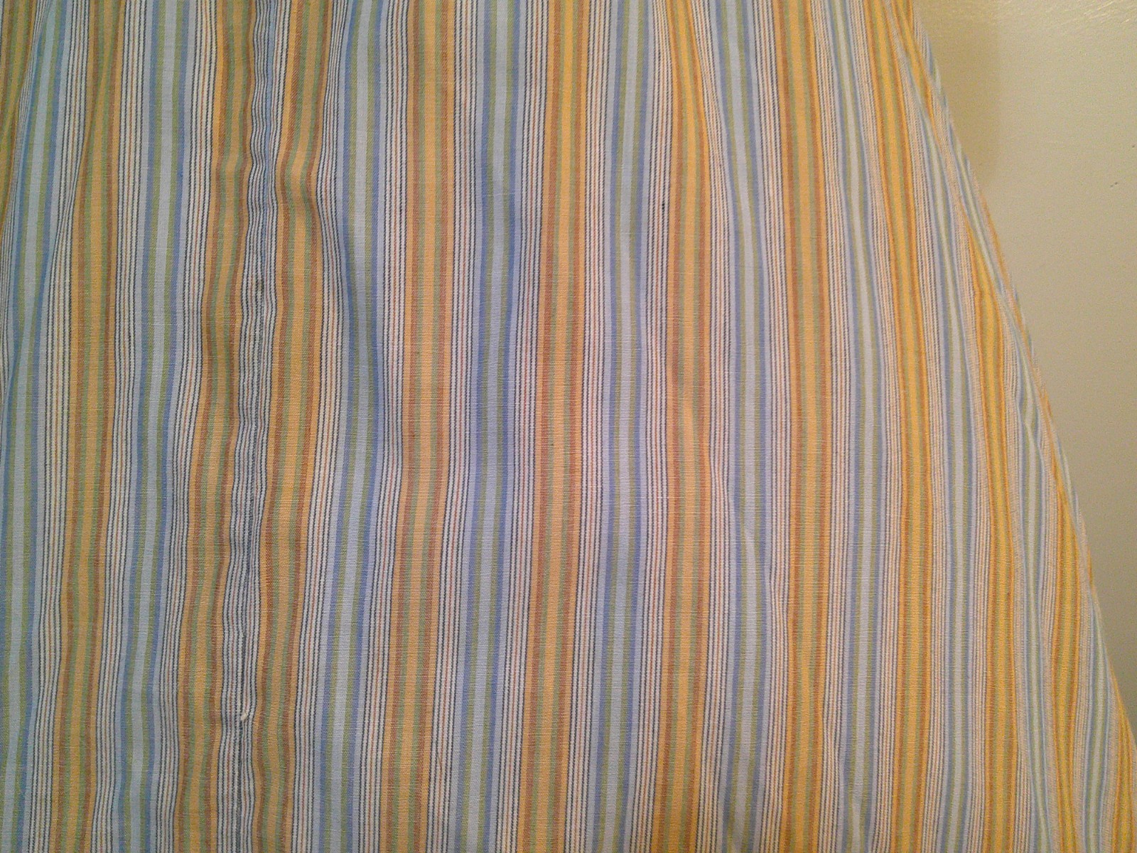 Vtg 70s Does 50s HUK-A-POO Stripe Cottn/Poly Full Sweep Rockabilly Day Dress L