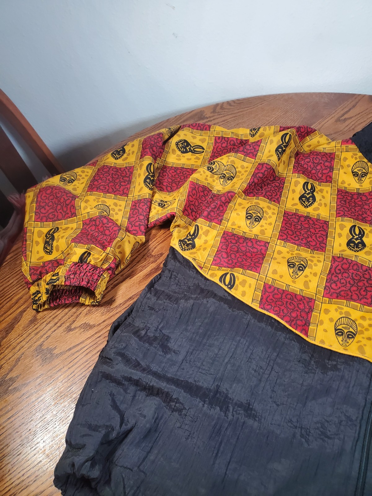 Vtg 1980s-1990s Colorblock Windbreaker Jacket By Erica Brooke African Tribal