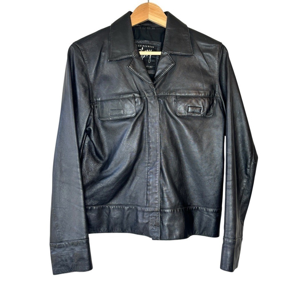 Gipsy by Mauritius Vintage 90’s Black Short Moto Style Leather Jacket Size M