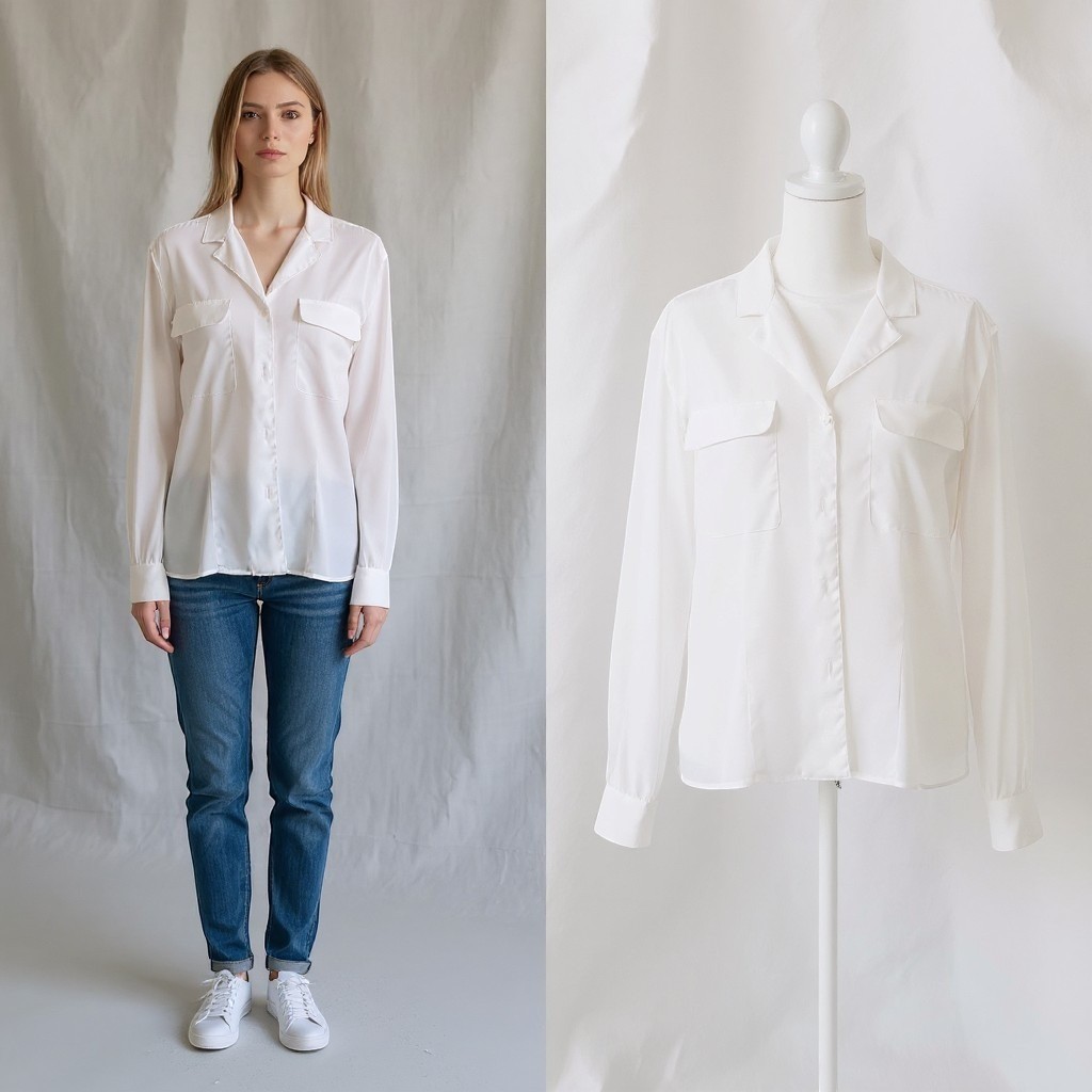 VTG Christian Dior White Button Down Blouse 10 Coquette OfficeSire Corporatecore