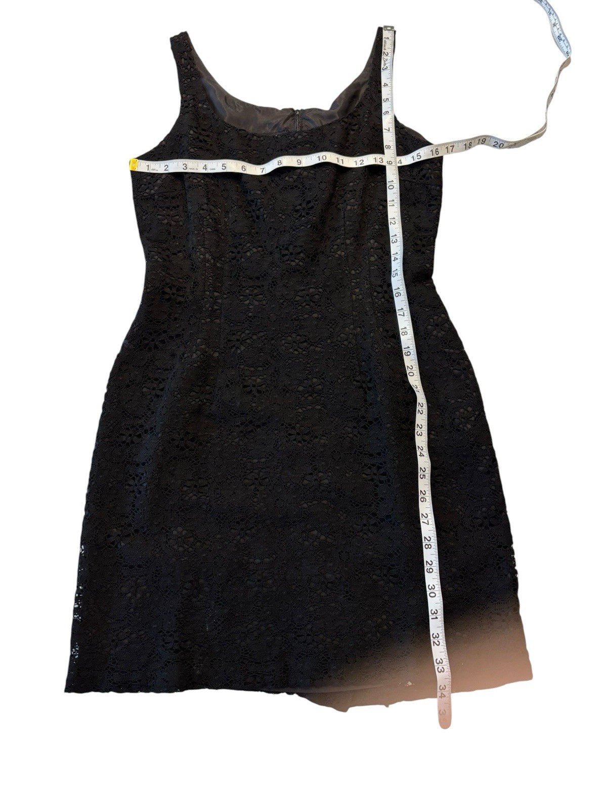 Vintage Rabbit Designs Black Lace Dress 7/8 Made USA 90s Cocktail Mini