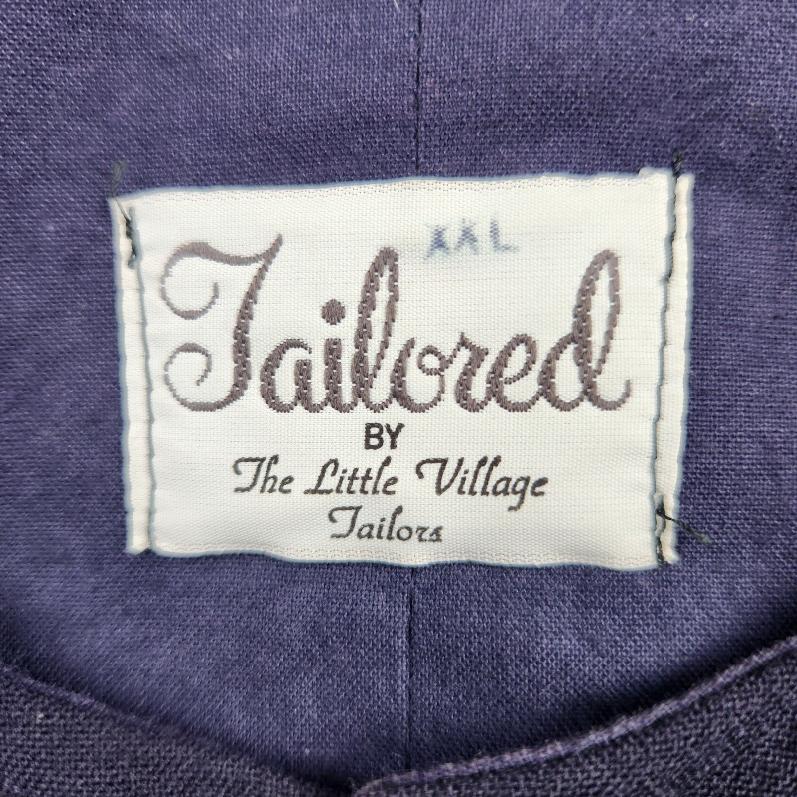 Tailored by The Little Village Tailors Vintage Navy Floral Embroidered Vest XXL