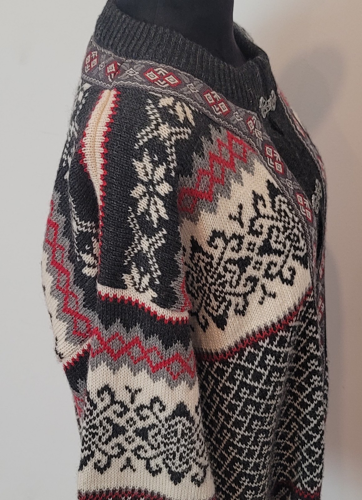 Vintage Nordstrikk Norway Virgin Wool Nordic Cardigan Sweater Womens M, Norway
