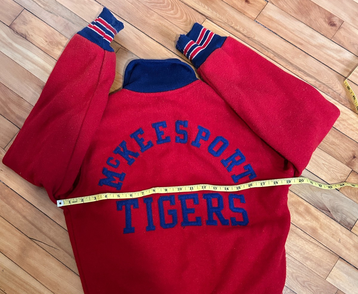 Vtg 50s Christmas Wool Varsity Jacket McKeesport Tigers Pennsylvania BL USA