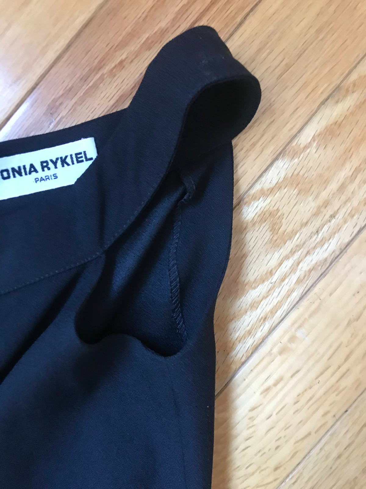 Vintage Sonia Rykiel Paris Little Black Dress with Embroidered Jacket Size 36/38