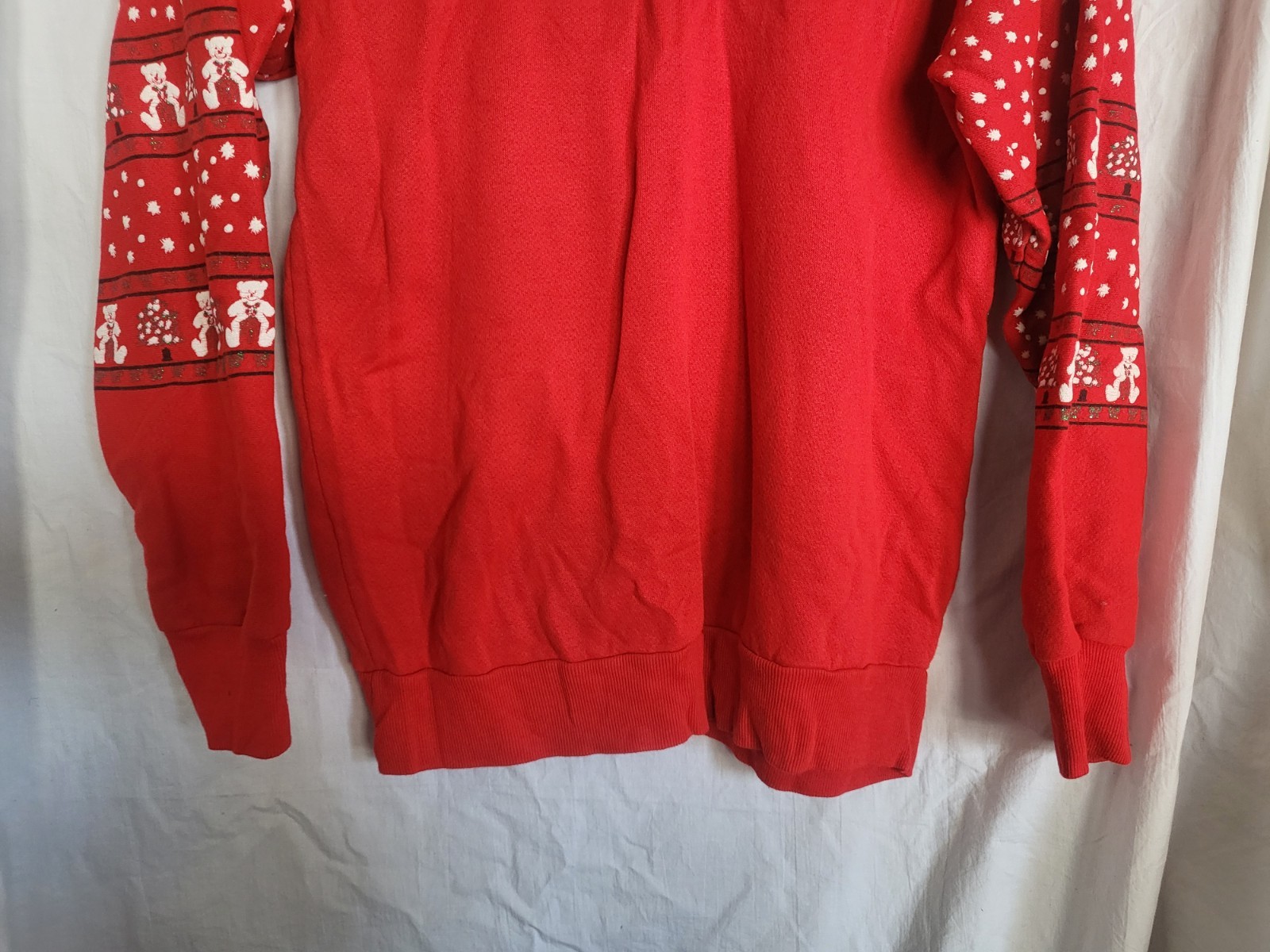 vintage sky lite 80s red teddy bear christmas crewneck sweater M