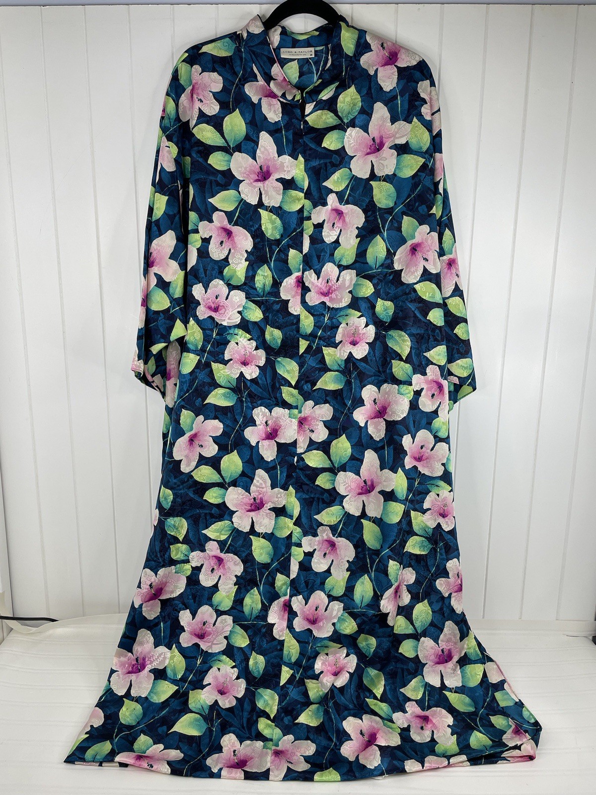 Vtg Lord & Taylor Tropical Floral Kaftan Housecoat Robe Sz 3X Women’s Mrs Roper