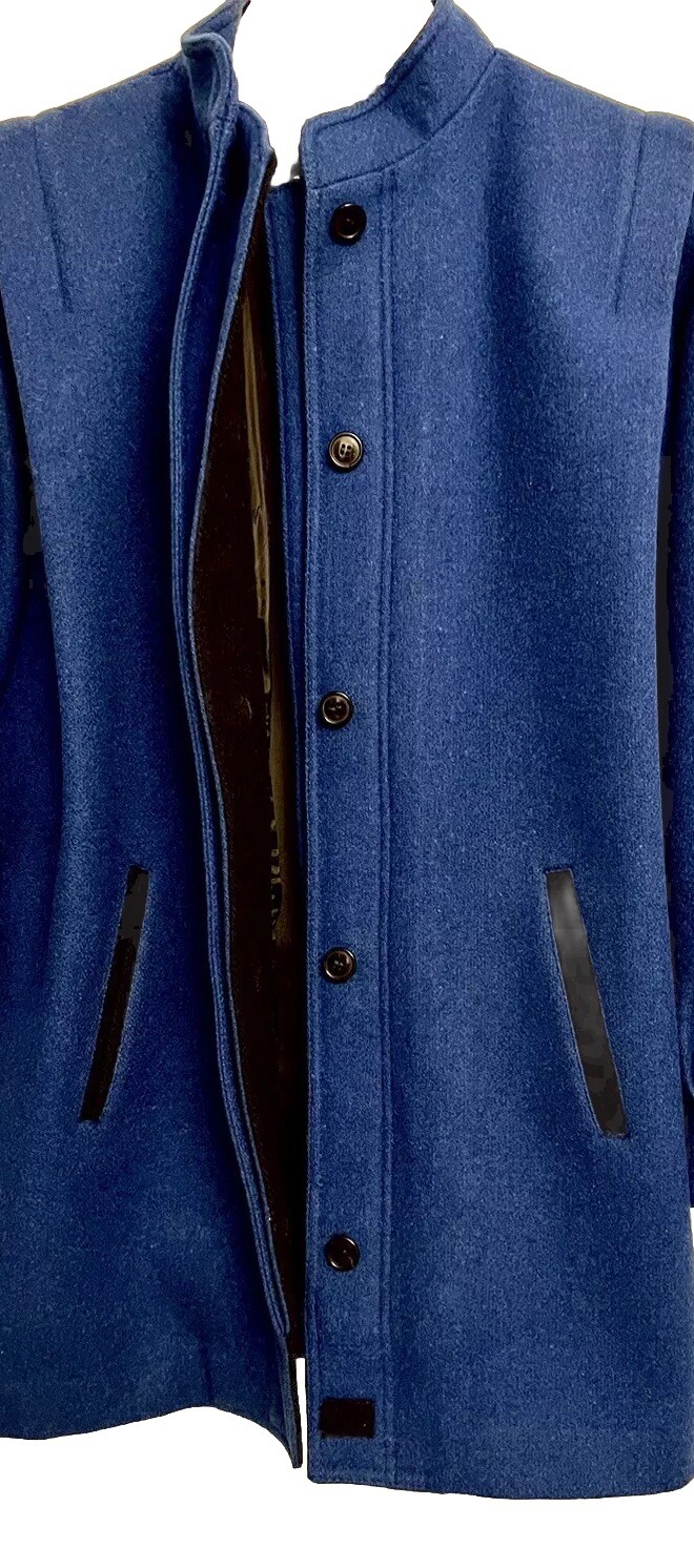 Wool Coat Casa De Lana Women’s size 5/6 Small Bright Royal Blue Vtg Retro Winter