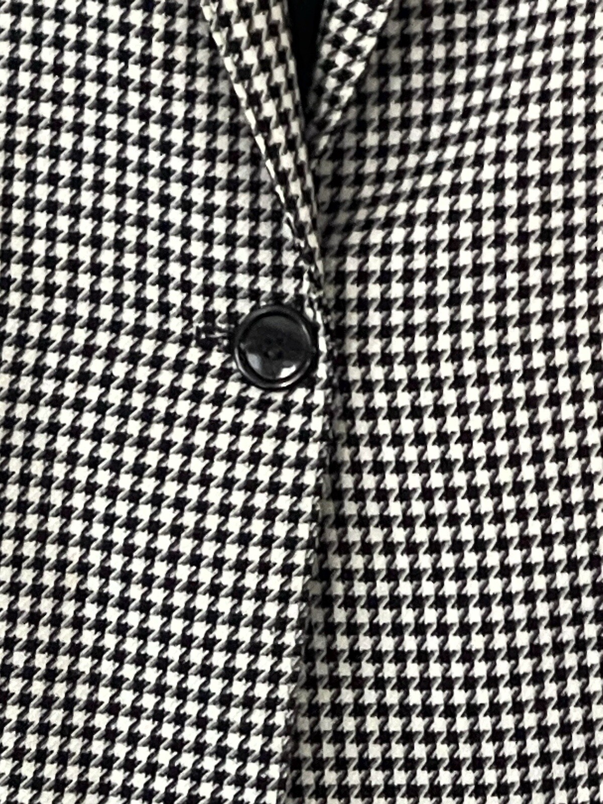 Women’s Paris Sport Club Vintage Houndstooth Black & White Blazer Sz Med USA