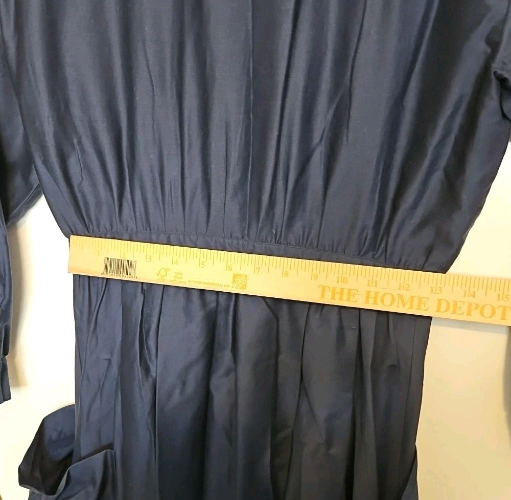 Michel Sungari Paris Vintage Blue Fitted Waist Trench Style Women’s Dresses Eu40