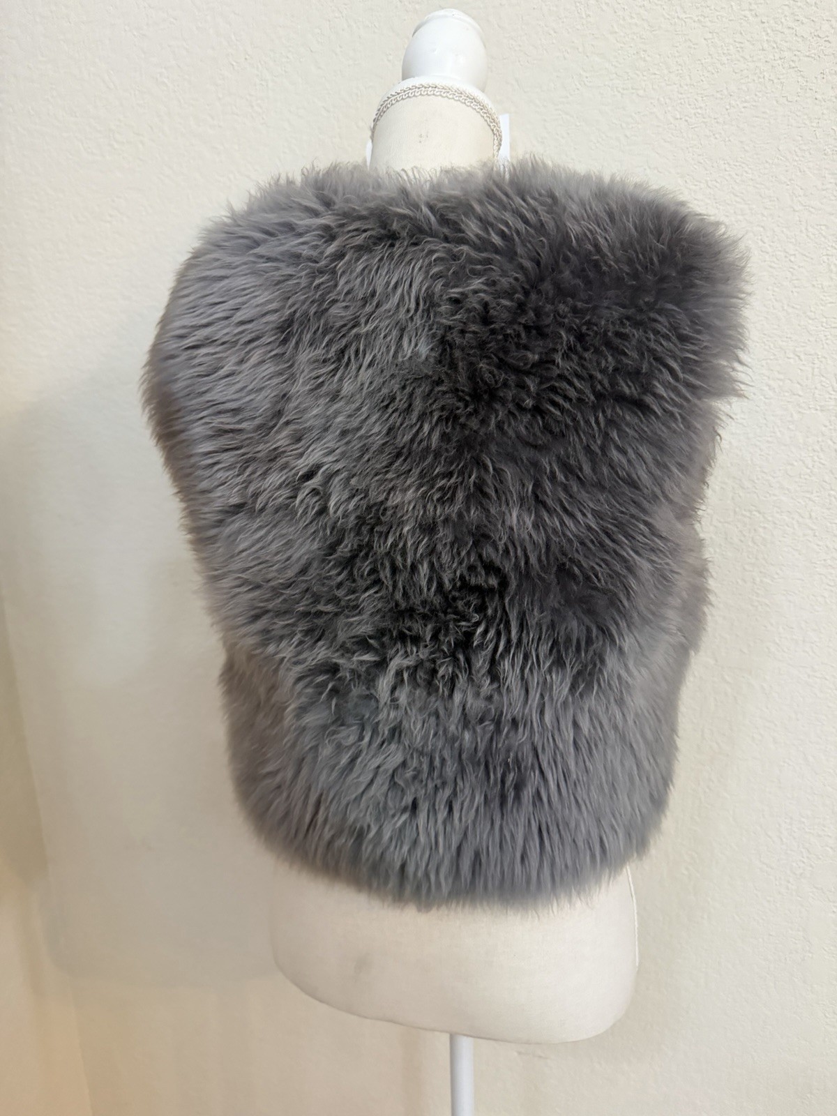 Vintage Real Fur Grey Vest Small Polar Port Fur & Traders