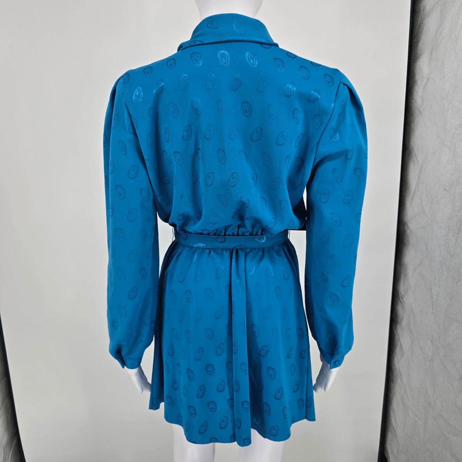 Vintage 1980s The Jones Girl Cobalt Blue Lavallière Secretary Dress (Size 8/M)