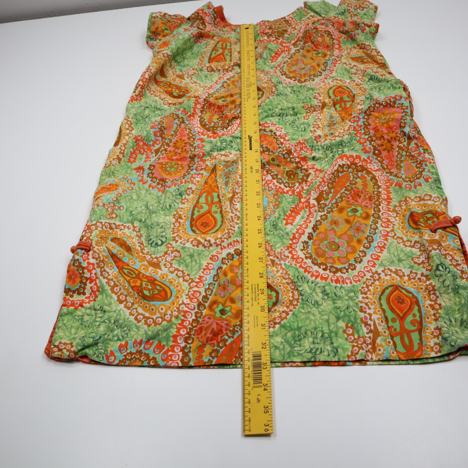 Vintage Kiyomi Hawaii Sz M/L Hawaiian Multicolor Paisley Print Dress 60s MuuMuu