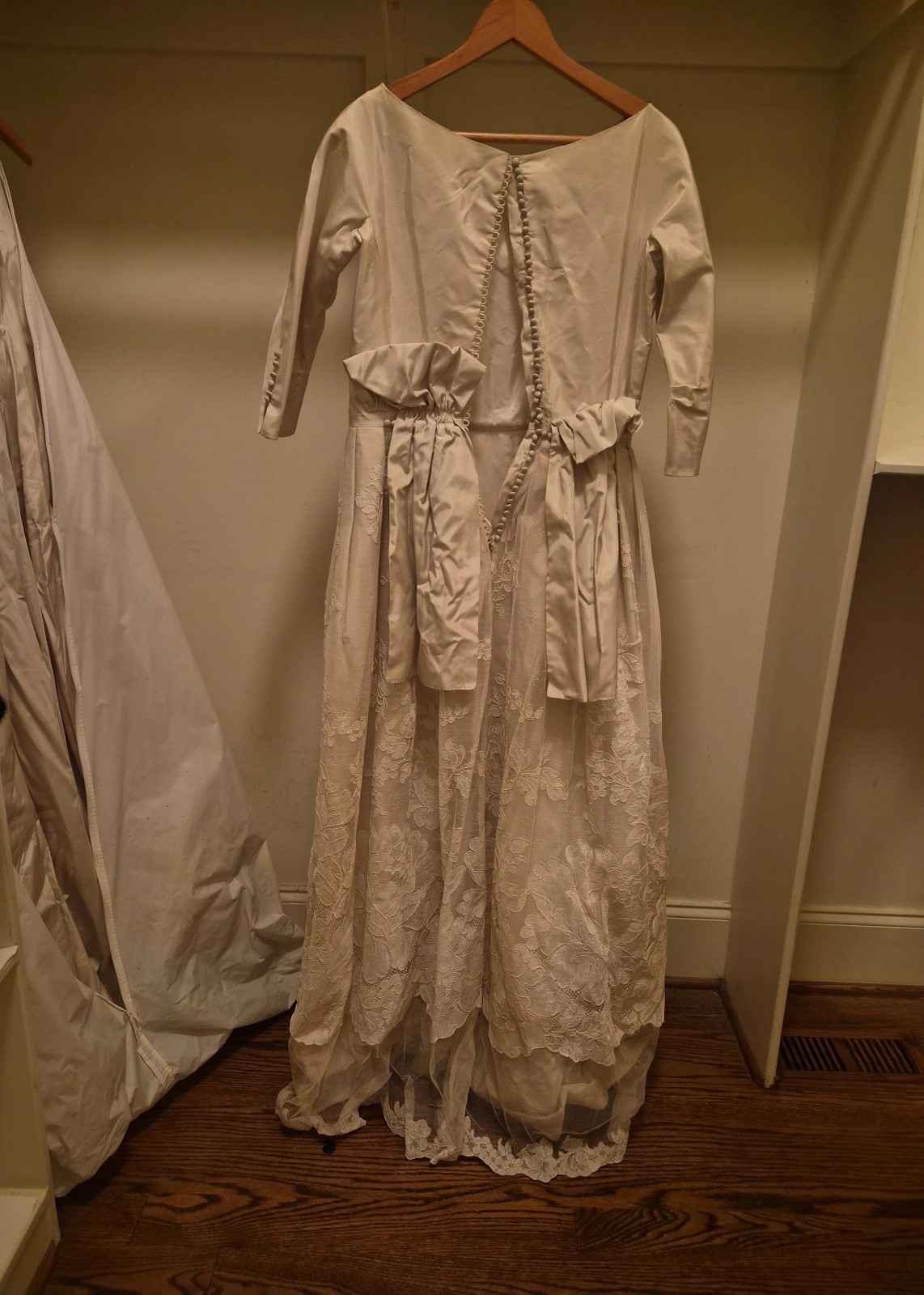 Vintage Two Piece 1950s-1960s B. Altman Co. Cream Wedding Dress
