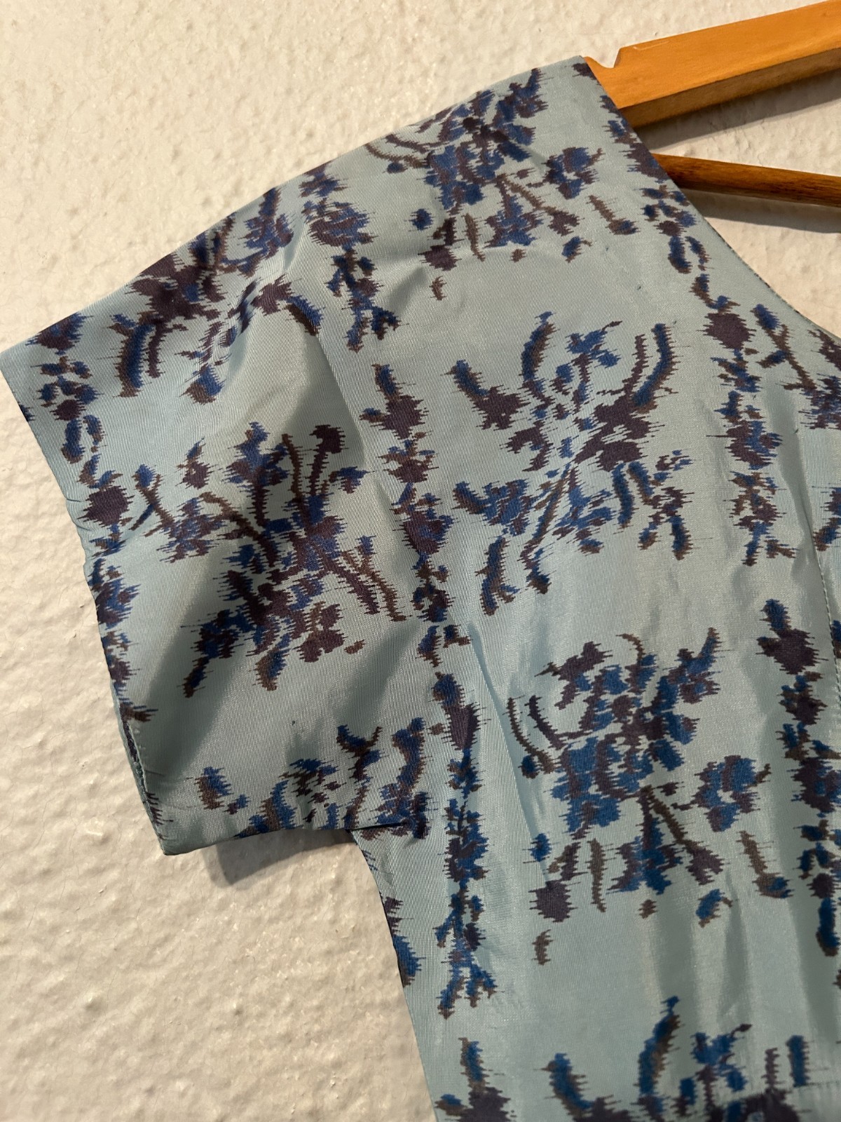 Vtg 1950s Bobbie Brooks Womens Sz S Blue Rayon A-line Midi Dress VLV Rockabilly
