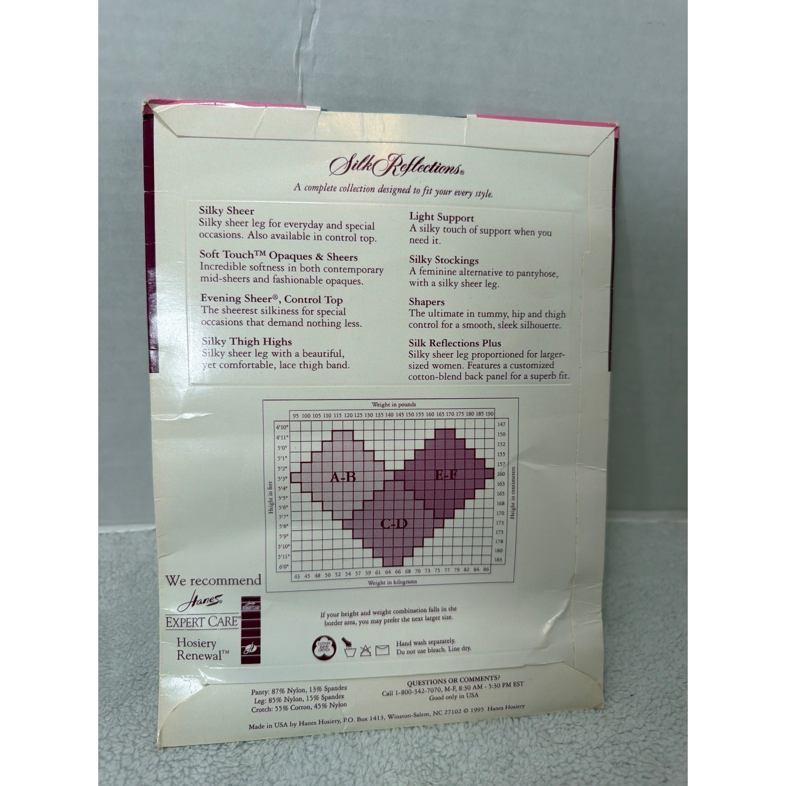 VTG 1995 Hanes Silk Reflections Pantyhose CD Sable Silky Sheer Sandalfoot