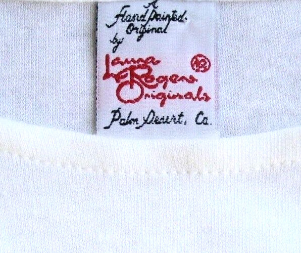 Vintage Laura Rogers Top M Hand Painted Gold ANCHORS Yacht Club Sailing 80’s NOS