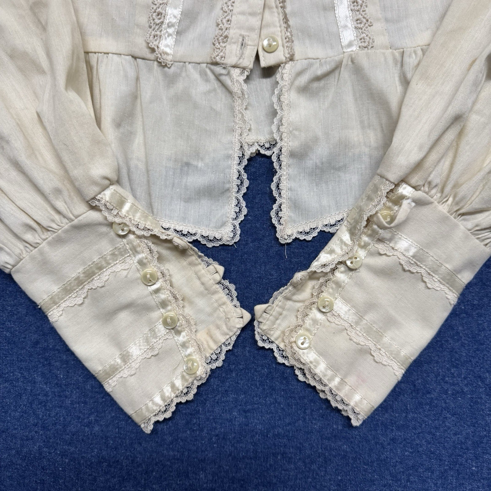 Vintage 70s Gunne Sax by Jessica Womans Button-Up Blouse Size 5