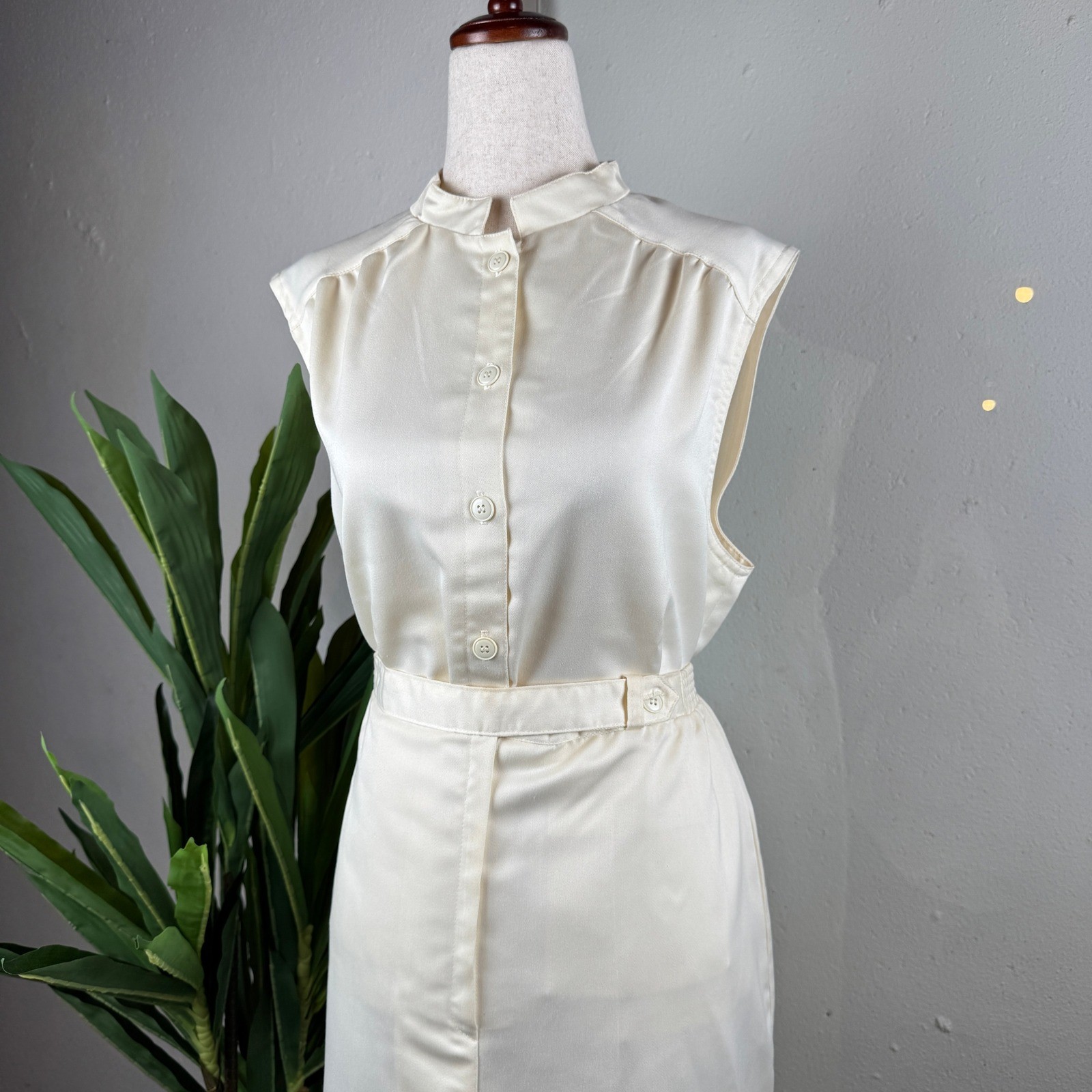 Romantic Garden Party Vintage 3pc Skirt Suit Set 14/18 Ivory (2 Skirts Included)