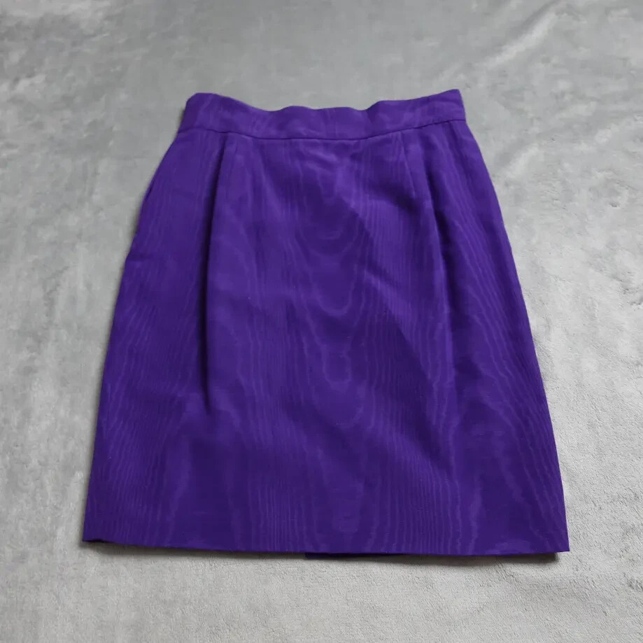 Vintage Genny Electric Purple Grape Satin Skirt Women’s Made in Italy for Neiman