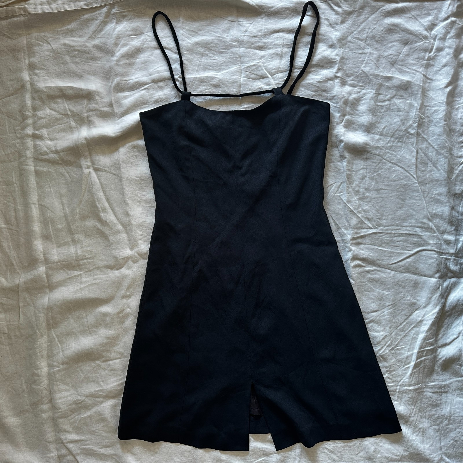 Vintage State of Claude Montana Unique Black Dress 1990s LBD 90s Size 44 / 10