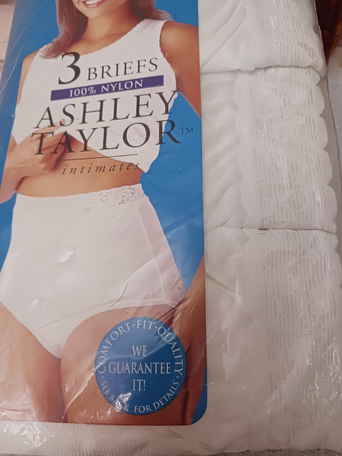 Vintage Ashley Taylor Nylon Sissy Pantie White Lace Waistband XX-Large 9