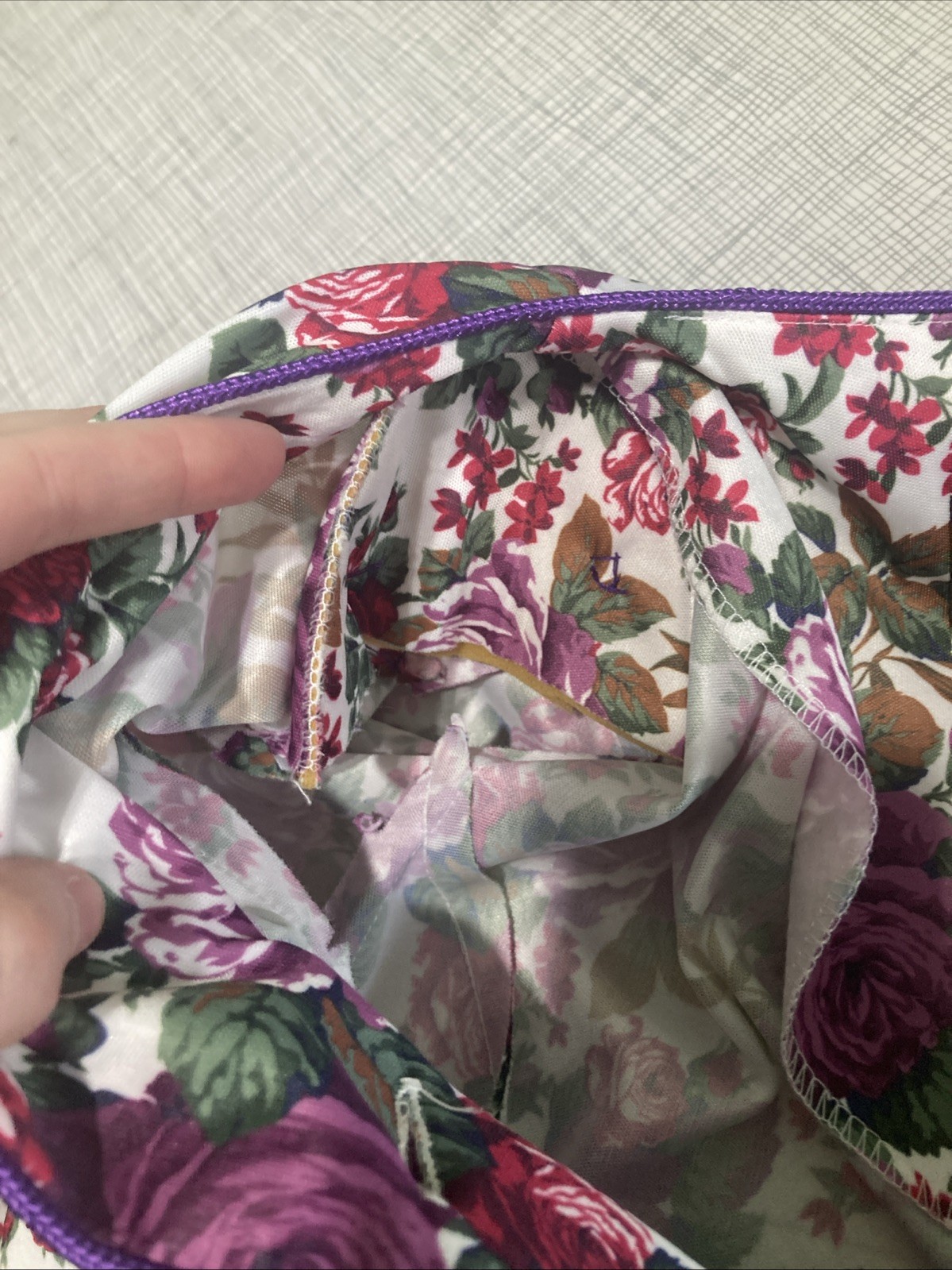 Vtg 80s 90s Whirlaway Frocks Floral Peplum Top Blouse Puff Sleeve Shoulder Pads