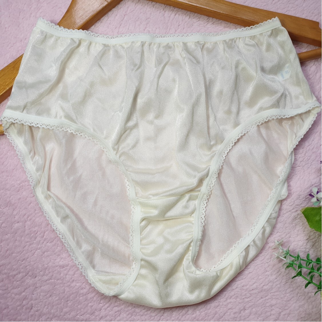 6 Pair Vintage Silky Panties 100% Nylon Sissy Sheer Briefs Size 6-7 Hip 35-39″
