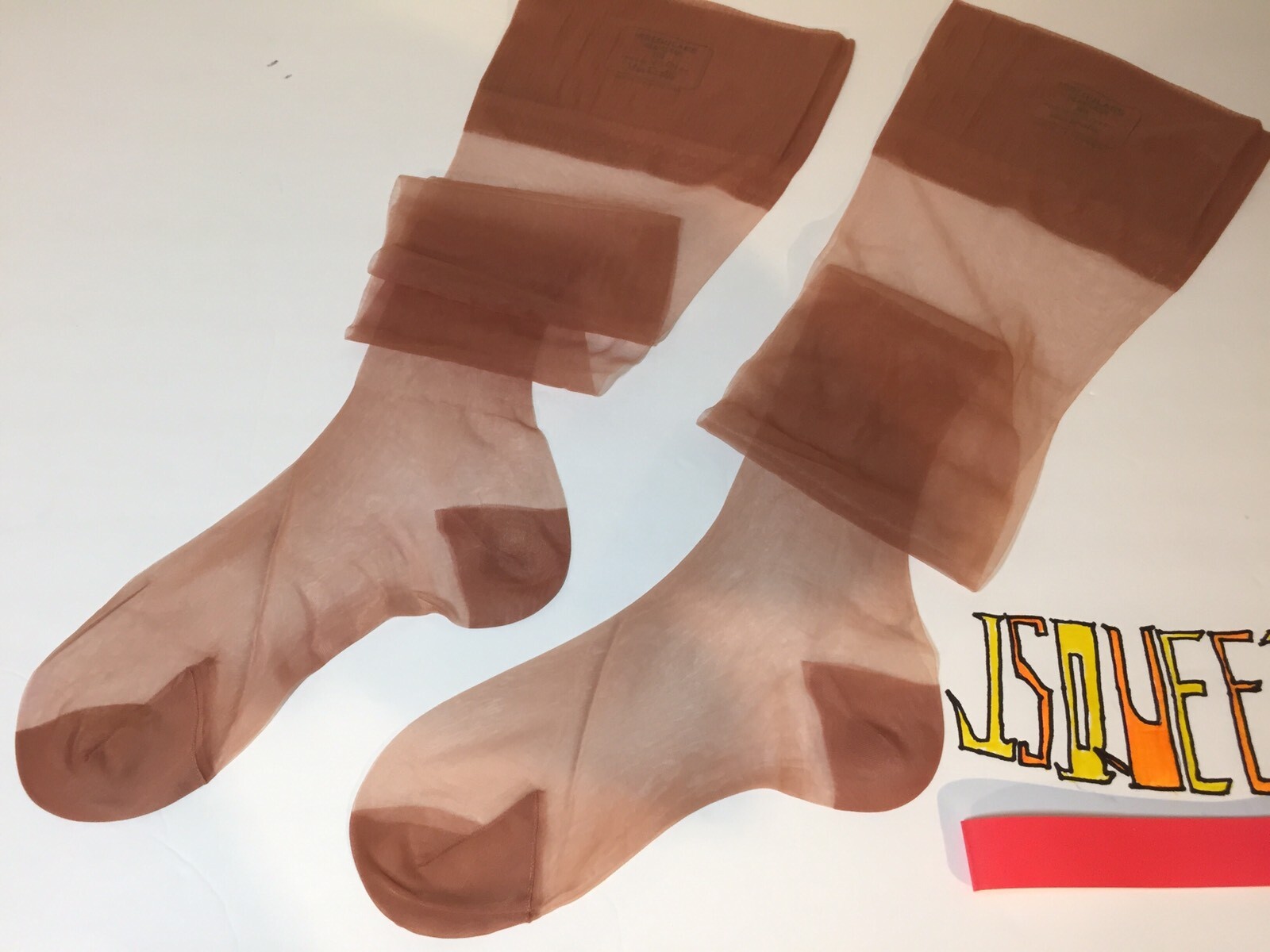 6 Pairs Vintage 15Den. RHT Nylon Stockings 8 1/2 X 30” Plain Flat Knit Highlight
