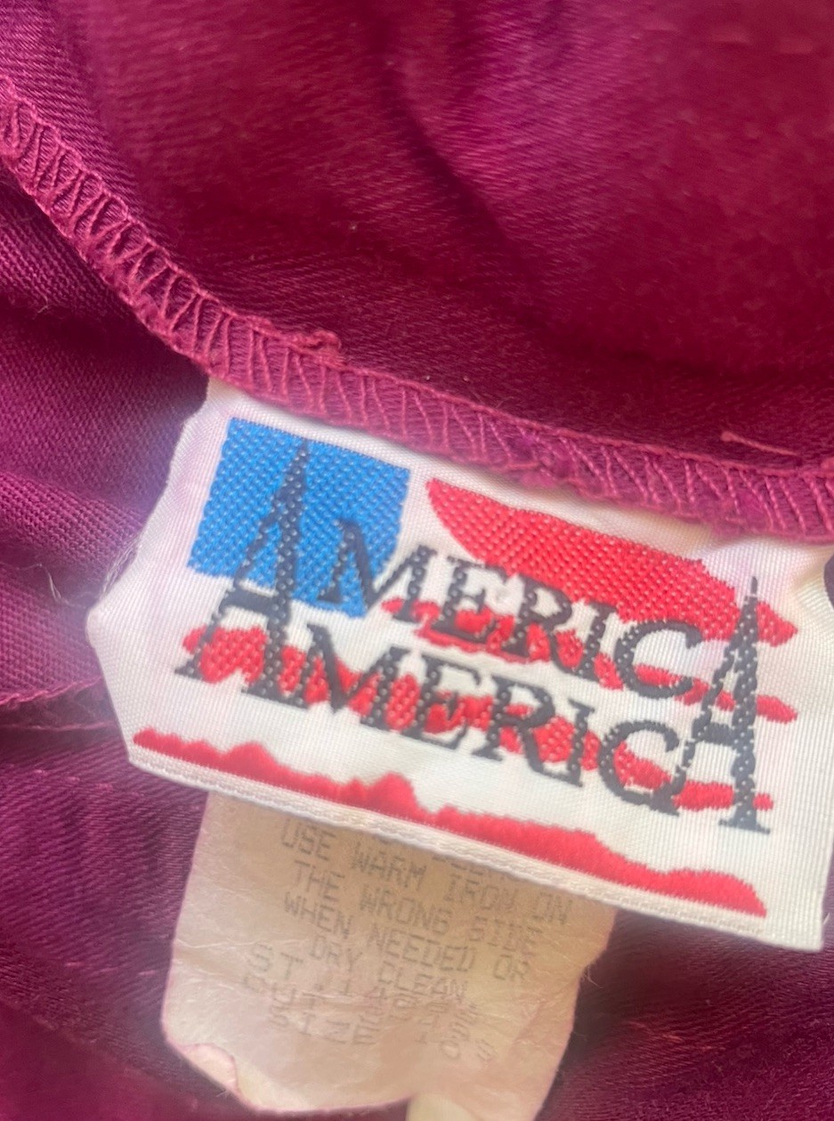 Vintage America XS Purple Plum Stirrup Pants Zipper Button Closure