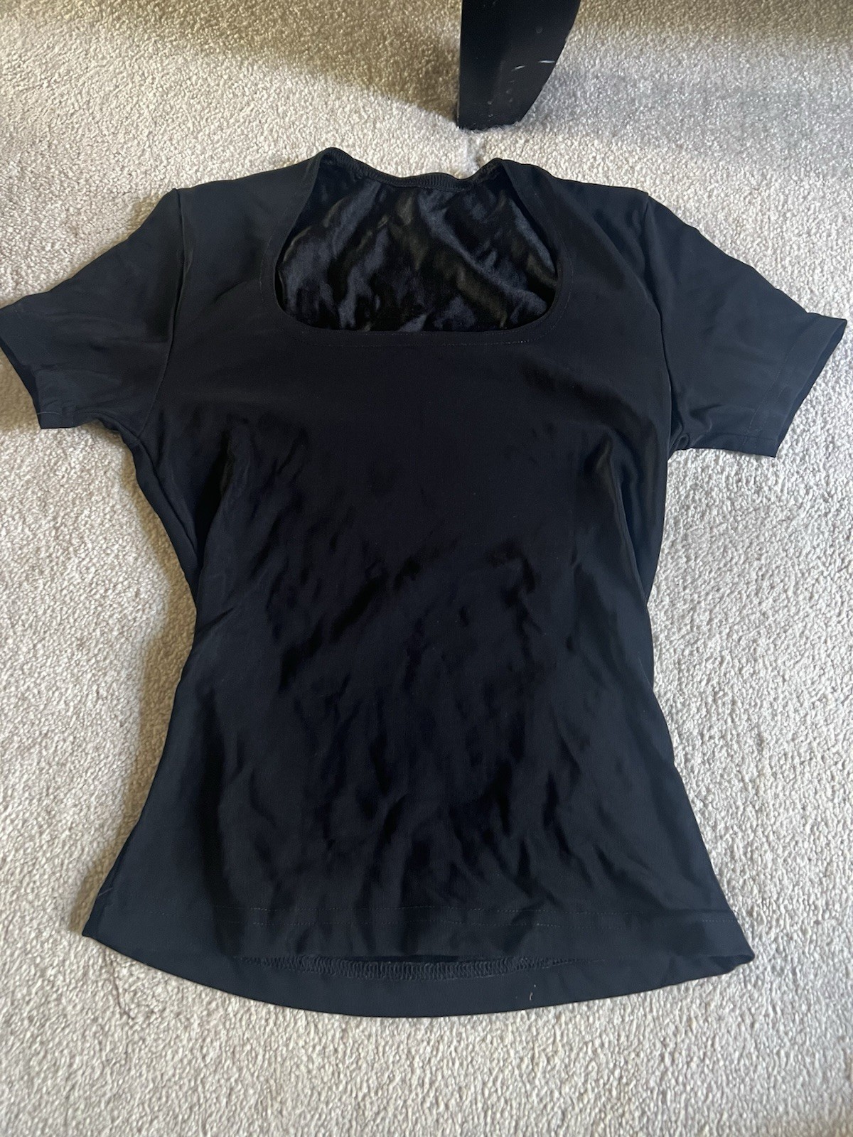 Vintage 1990s Crop Top Scoop Neck Short Sleeve size XS S