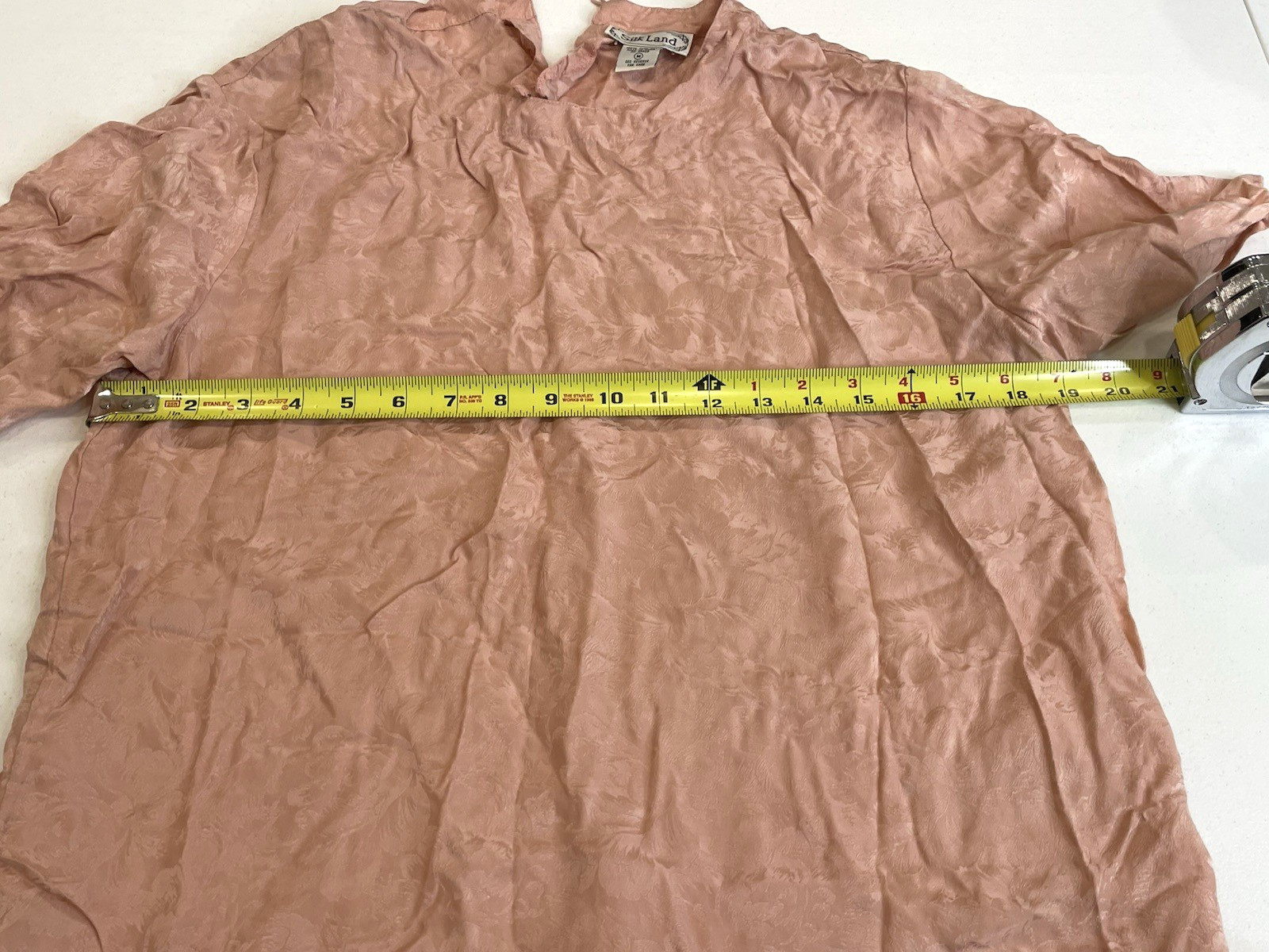 Vintage Silk Land Women’s Top Medium Y2K Office Inspo Floral Blouse Shirt Career