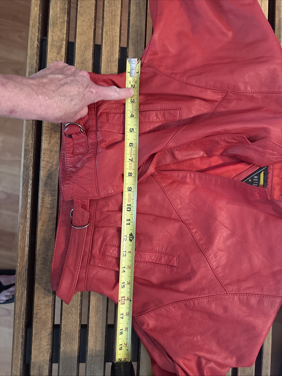 Vintage 1980’s Notorious Women’s Red Leather Cropped Jacket Size S