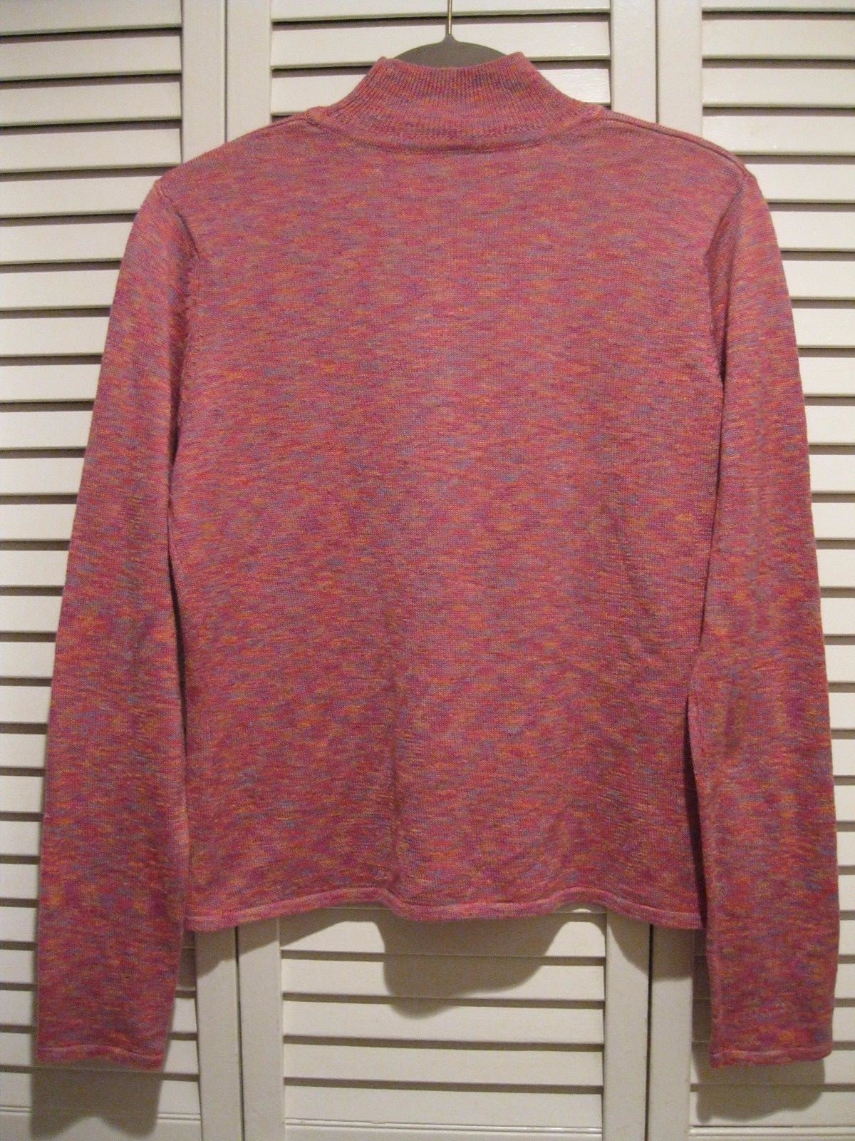 1970s WOMENS ACRYLIC PASTEL HEATHER STRETCH DISCO Lightweight Top SWEATER