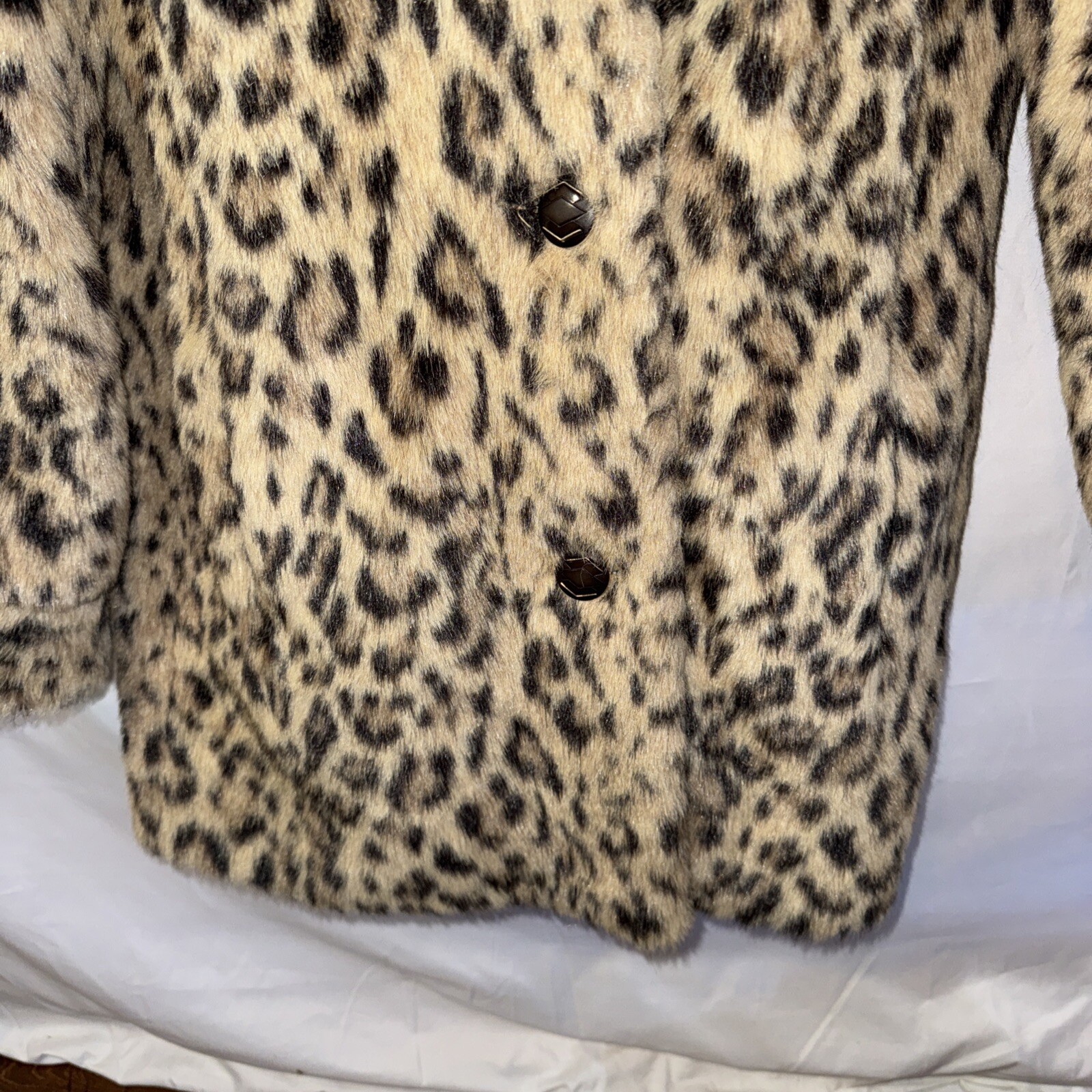 Vintage Donenfeld’s Dayton Leopard Faux Fur Coat By Russel Taylor
